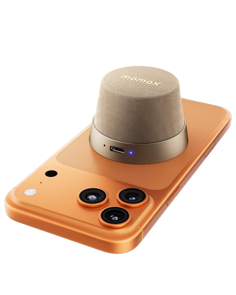 MOMAX Technology Ltd. MOMAX Technology Ltd. BS6L Magnetic Portable Speaker IPX6 Bluetooth 5.3 12H Gold — product photo