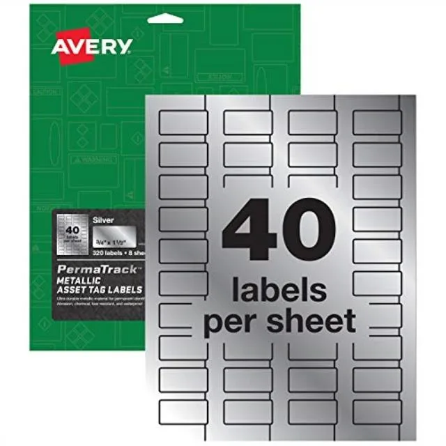 Avery Avery Permatrack Metallic Asset Tag Labels 320 Count 61523 — product photo