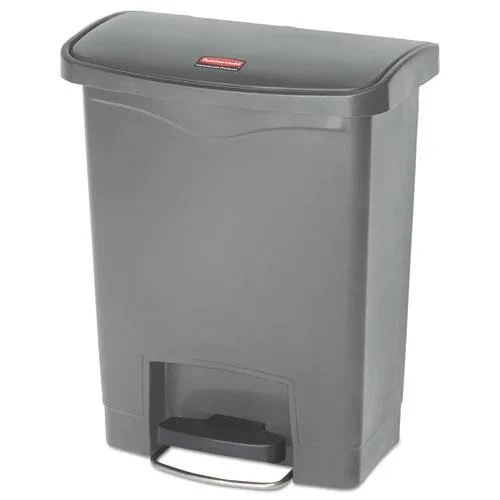 Rubbermaid Rubbermaid FG1883600 Slim Jim Step-On Container 8 gal Gray — product photo