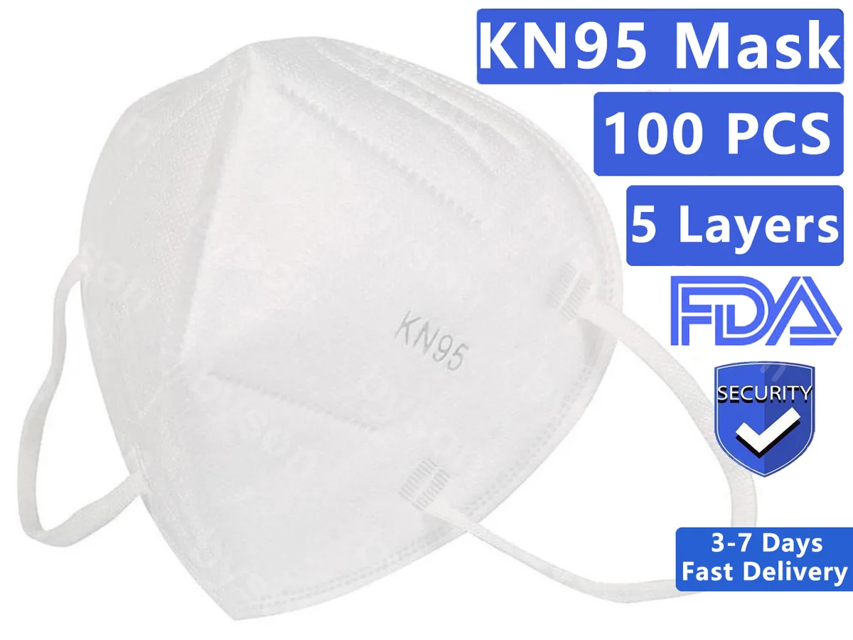 Ackmioxy Ackmioxy 100Pcs 5-Layer Face Mask White Adult First Aid — product photo