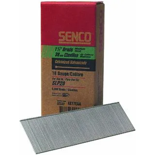 Box of 5000 galvanized 18-gauge brad nails, 1-1/2 inch length