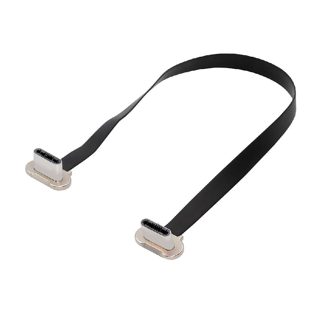 Fervit Fervit USB 2.0 Type C Dual 90 Degree PD 65W Cable 15cm — product photo