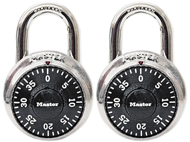 Master Lock Master Lock 1500T Combination Lock, Pack of Two, inventory supply — product photo