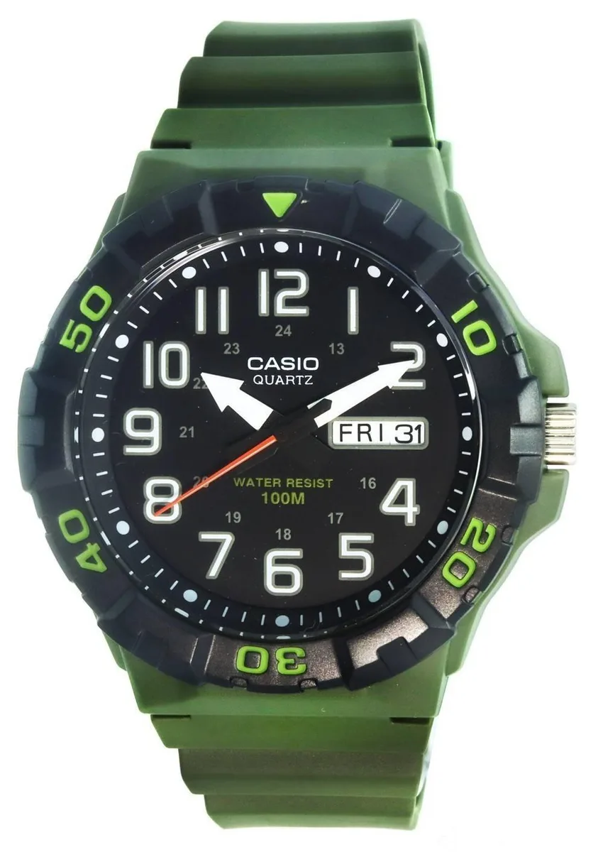 CASIO CASIO MRW-210H-3A Army Green Resin Watch 100m — product photo
