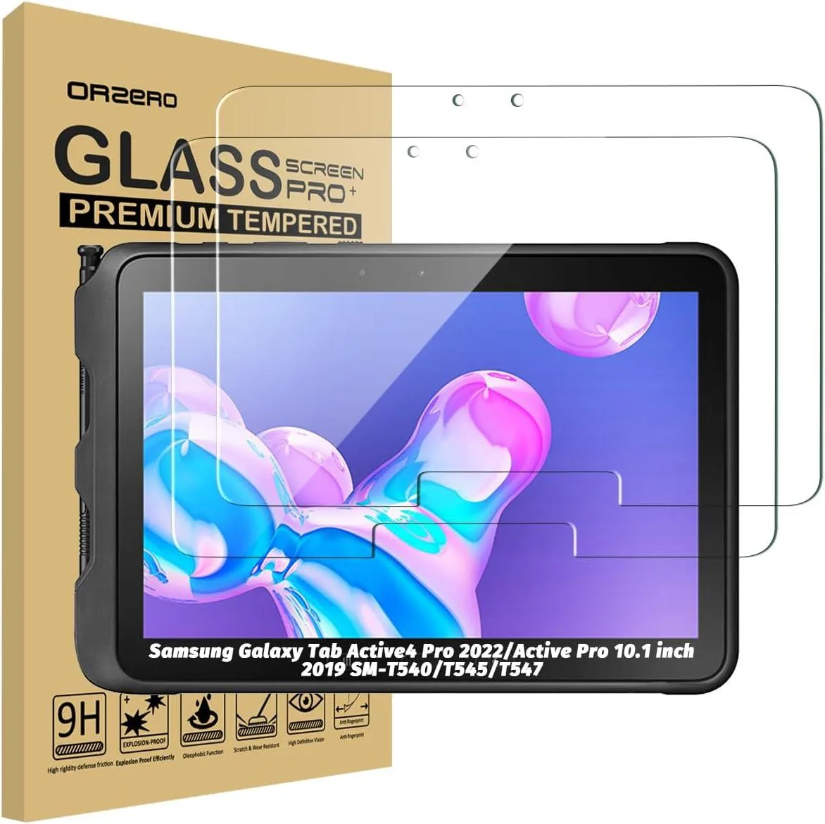Leelbox Leelbox Screen Protector 2 Pack for Galaxy Tab Active4 Pro 2022/Active Pro 10.1 inch 2019 SM-T540/T545/T547 — product photo