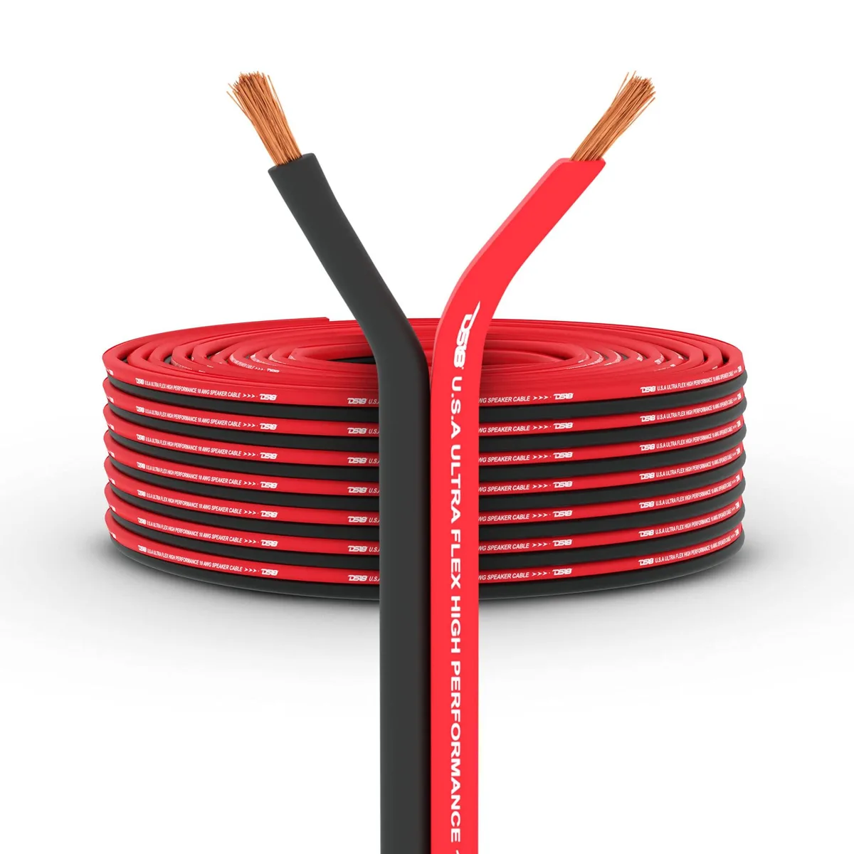 DS18 12-GA Ultra Flex Speaker Wire Red Black 100FT — product photo