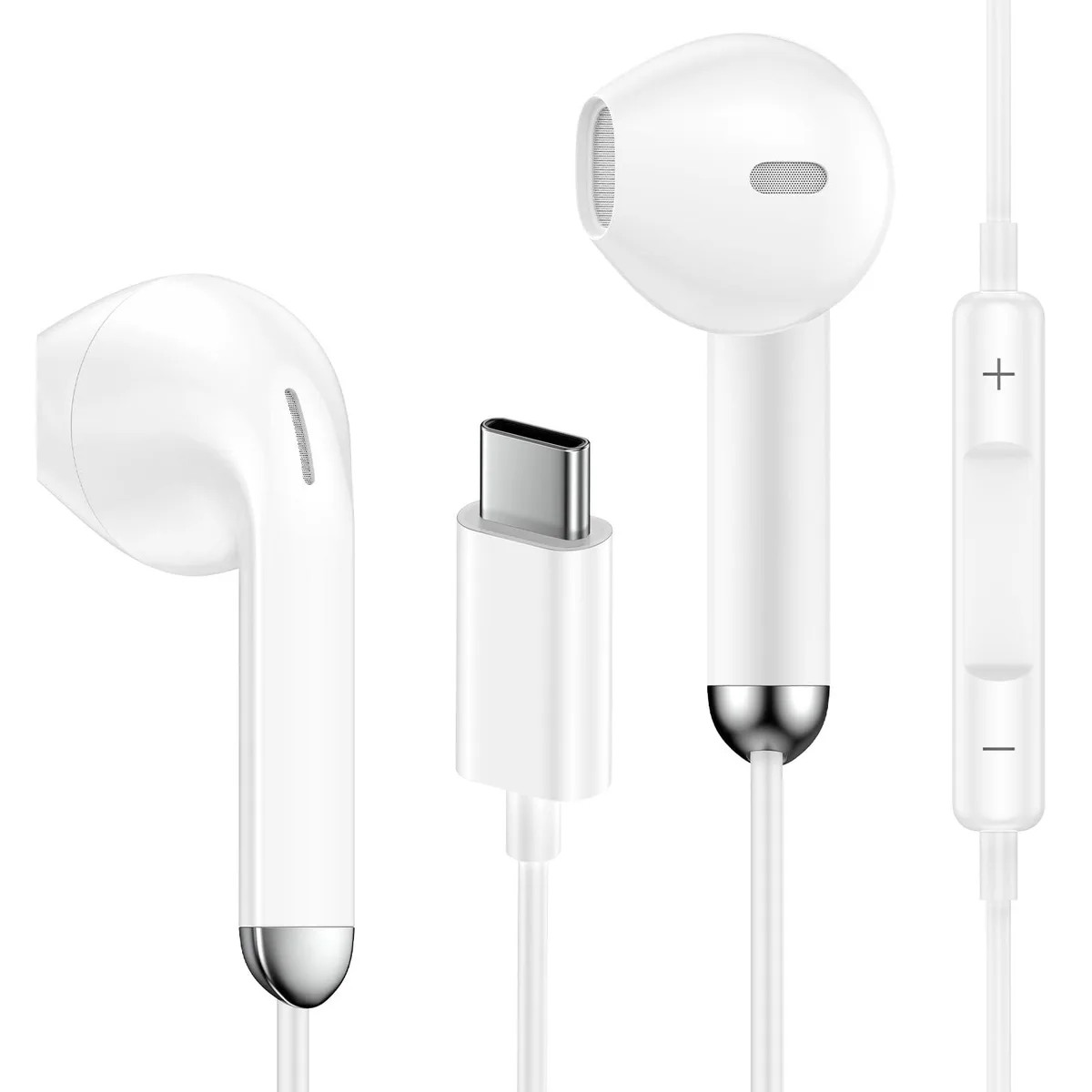 No Sew No Sew EASC06KT USB-C wired in-ear headphones white — product photo