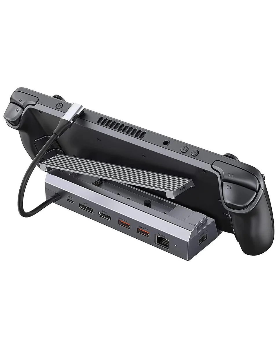Belkin M.2 Steam Deck Docking Station 7-in-1 4K@60Hz HDMI DP Gigabit Ethernet 10Gbps USB 3.2 100W PD USB 2.0 — product photo