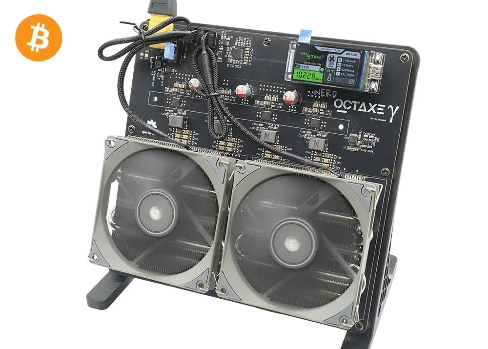 Bitsoloplayer Bitsoloplayer NerdOCTAxe 9.6 TH/s Bitcoin Solo ASIC Miner with PSU — product photo