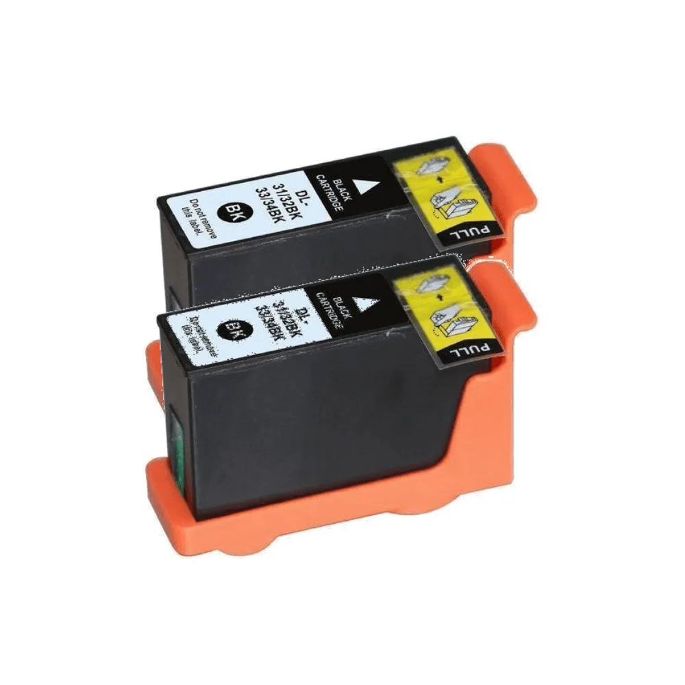 Ninestar Technology Ninestar Technology 2 Pack Black Ink Cartridge Dell Series 31 32 33 34 — product photo