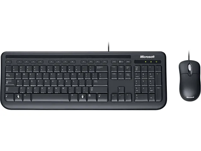 Microsoft Microsoft Wired Desktop 600 APB-00002 Black USB Wired Keyboard &amp; Mouse — product photo
