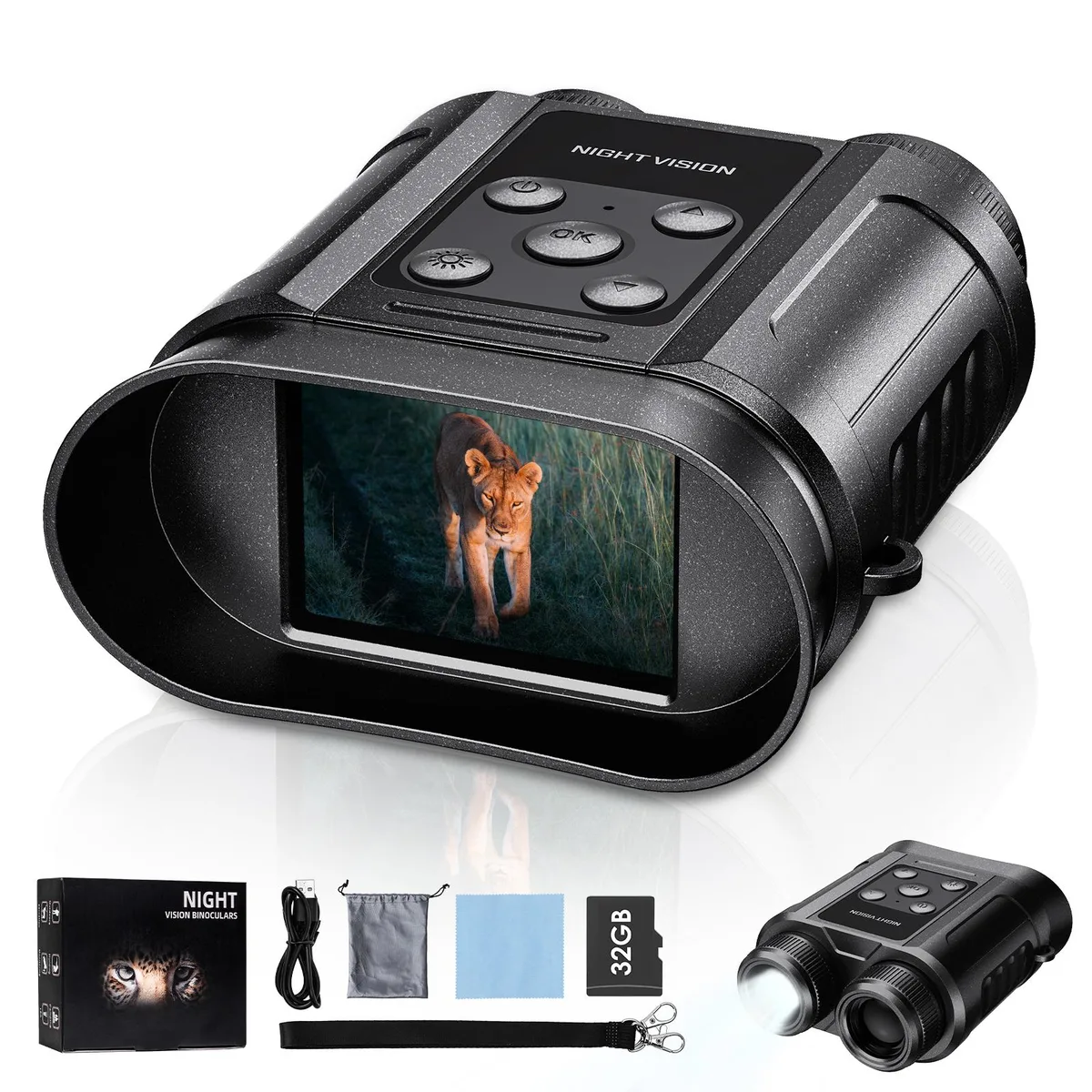 FCPVHOY FCPVHOY Night Vision Goggles 32GB Card 2.4in Display 2500mAh — product photo