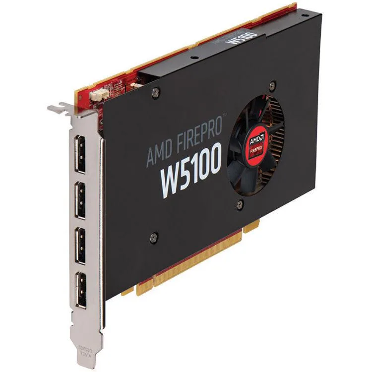 ATI ATI FirePro W5100 W2C47 4GB GDDR5 Quad DisplayPort High Profile workstation graphics card — product photo