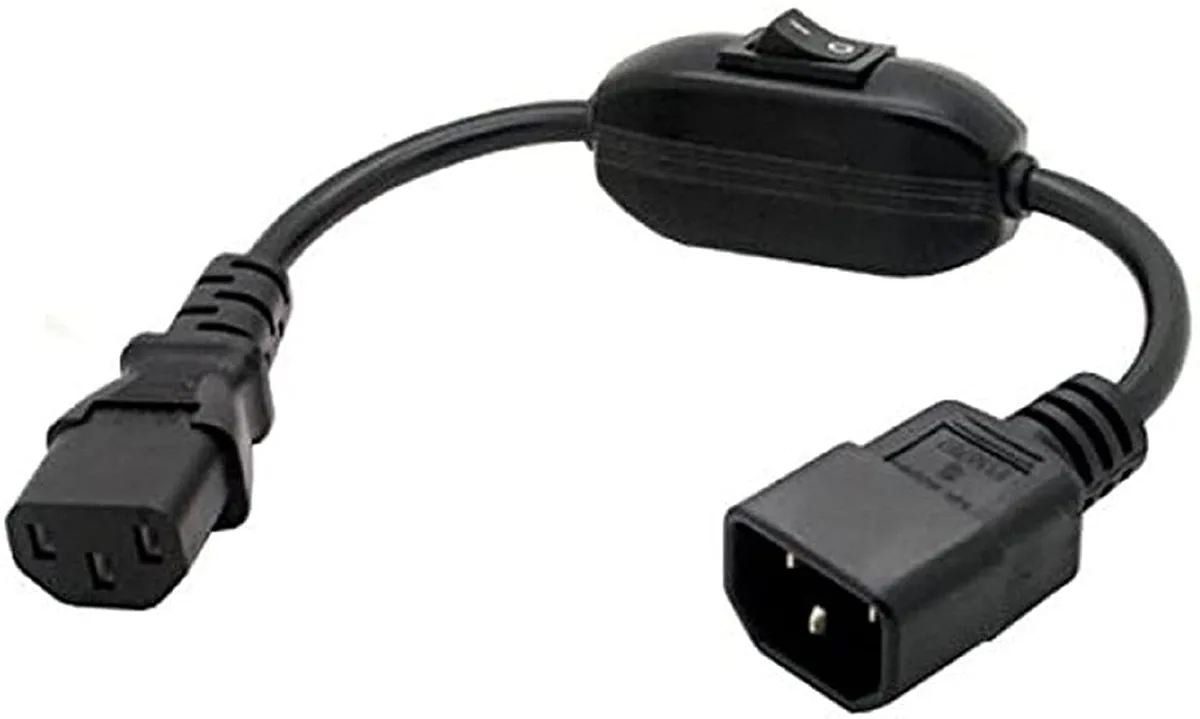 Transway's Marketplace Transway's Marketplace IEC C14 to C13 Power Cord with Switch 30cm — product photo