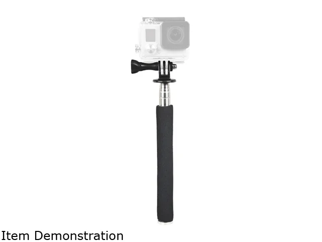 Black monopod with neoprene grip extends from 8.5 to 28 inches for GoPro cameras