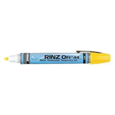 Yellow Dykem paint marker 44757 with aluminium barrel and clip