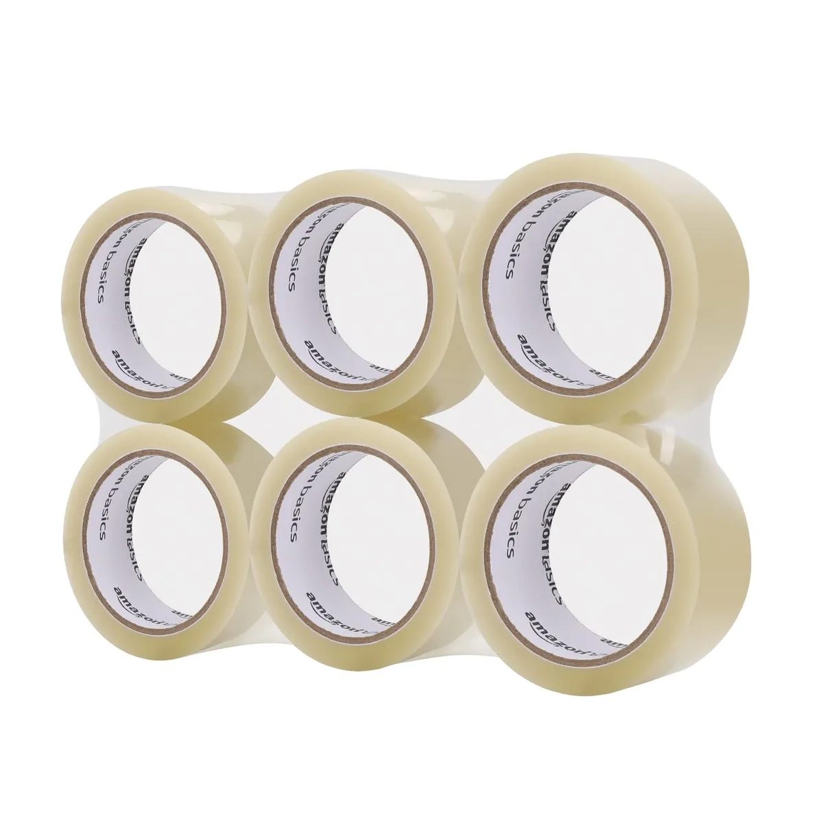  Amazon Basics DS-TAP004 Clear Packing Tape 1.9 in x 60.3 yd 1.8 mil 6 Rolls — product photo