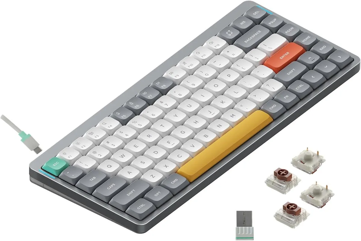 usbroway usbroway Air75 V2 75% Mechanical Gaming Keyboard Grey Gateron Brown Switch — product photo