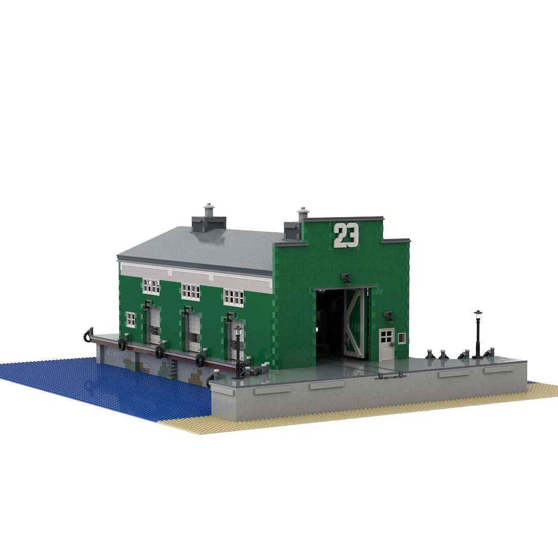 ZITIANYOUBUILD ZITIANYOUBUILD MOC-87641 Rail Pier 23 Modular Building 6212 Parts — product photo