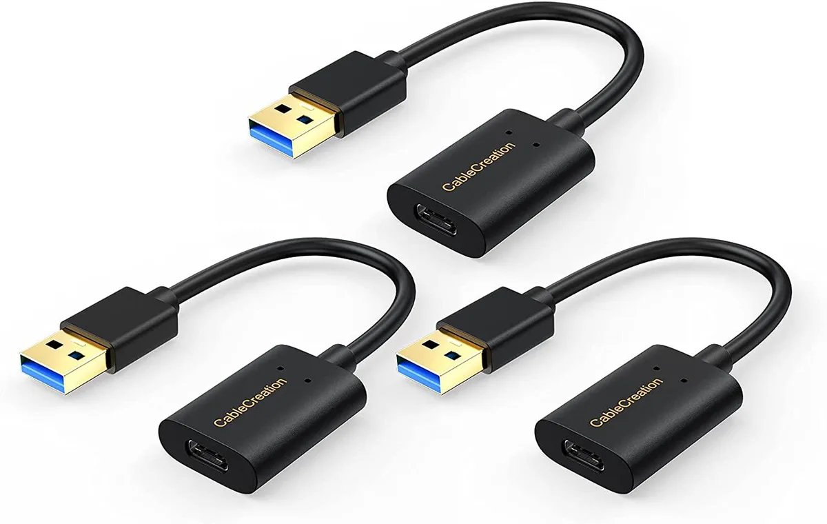 CableCreation CableCreation USB 3.1 USB-C Female to USB-A Male Adapter 3-Pack — product photo
