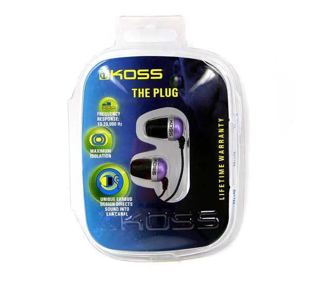 Koss Koss 144428 The Plug Zebra Hot Pink canal headphone — product photo