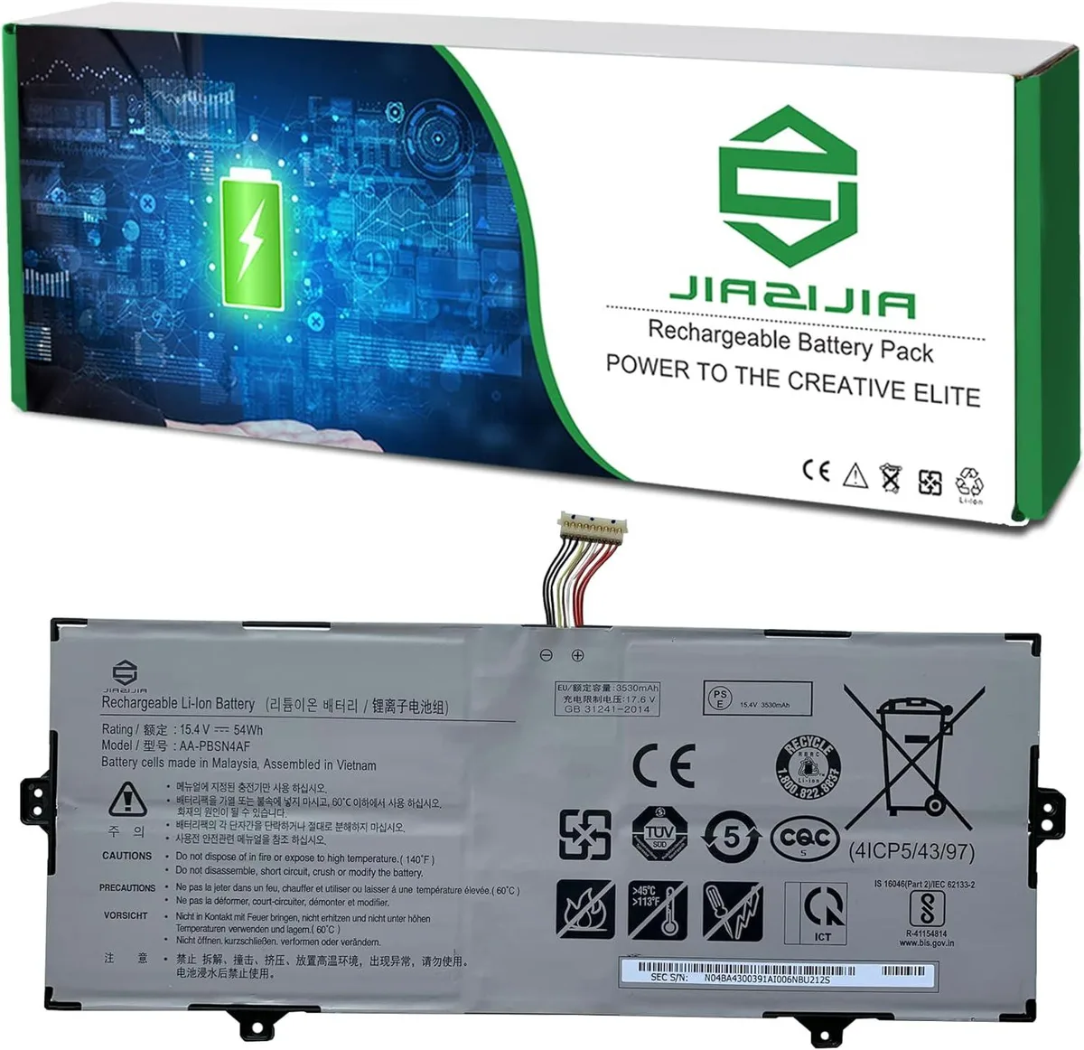 NShi NShi AA-PBSN4AF 15.4V 54Wh 3530mAh laptop battery — product photo