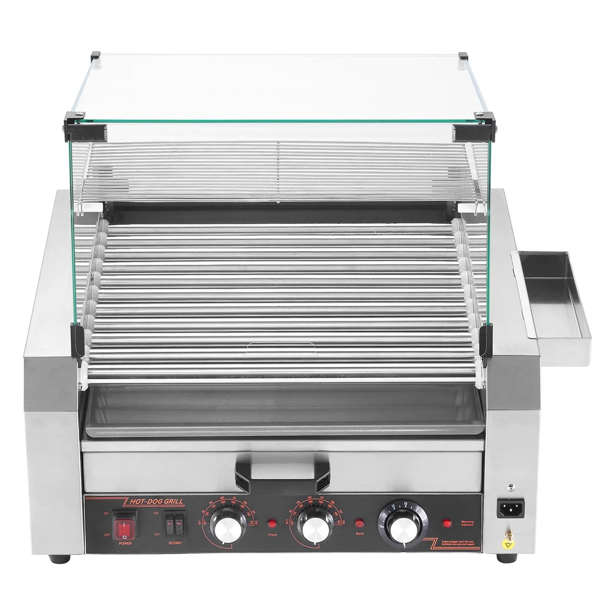 VEVOR VEVOR Hot Dog Roller 11 Rollers 30 Capacity 1950W Stainless Steel — product photo