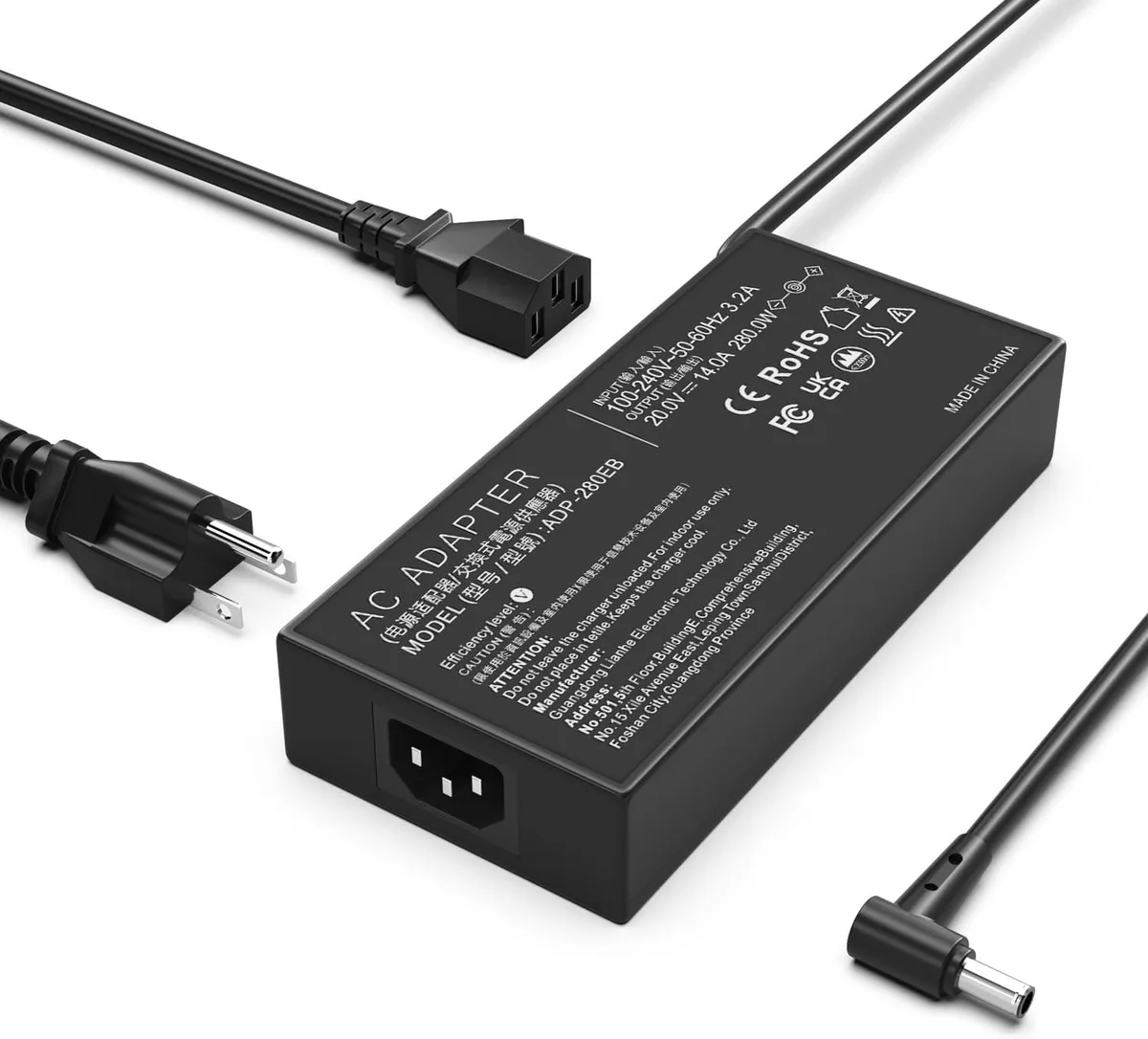 Kenuco Kenuco 280W AC Adapter ADP-280EB 20V 14A 6.0x3.7mm — product photo