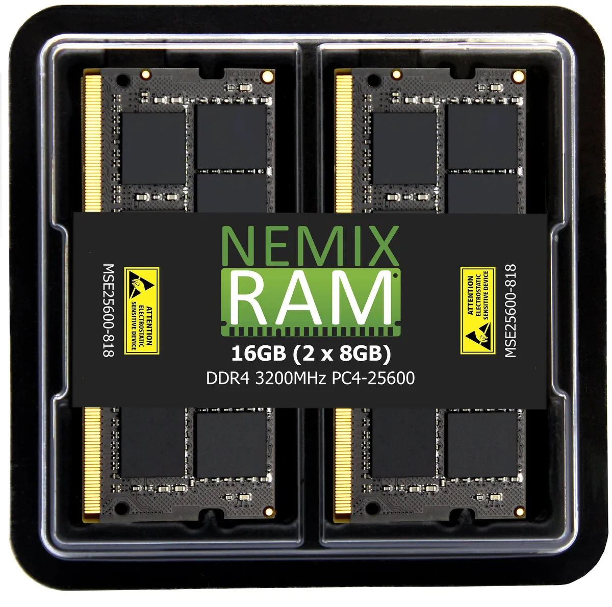 NEMIX RAM NEMIX RAM 16GB (2x8GB) DDR4 3200 ECC SODIMM CL22 1.2V 260-pin server RAM — product photo