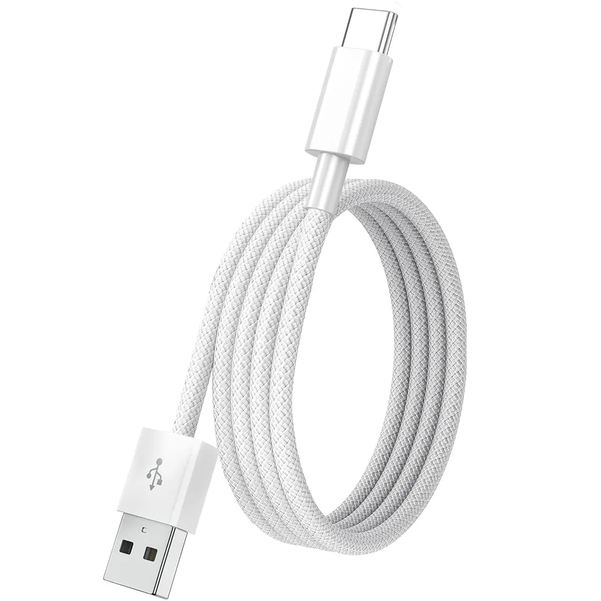 KEHIPI KEHIPI RA-AC0010-01B USB-A to USB-C Braided Cable 3.3 ft White — product photo