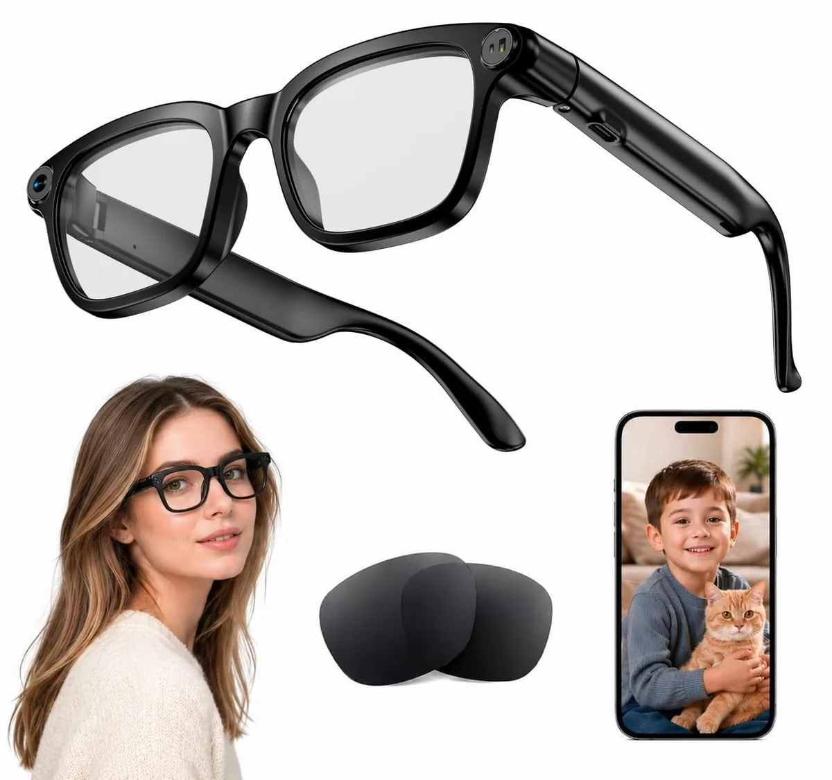  Plunthorn Smart Glasses 52/16/130 Black — product photo