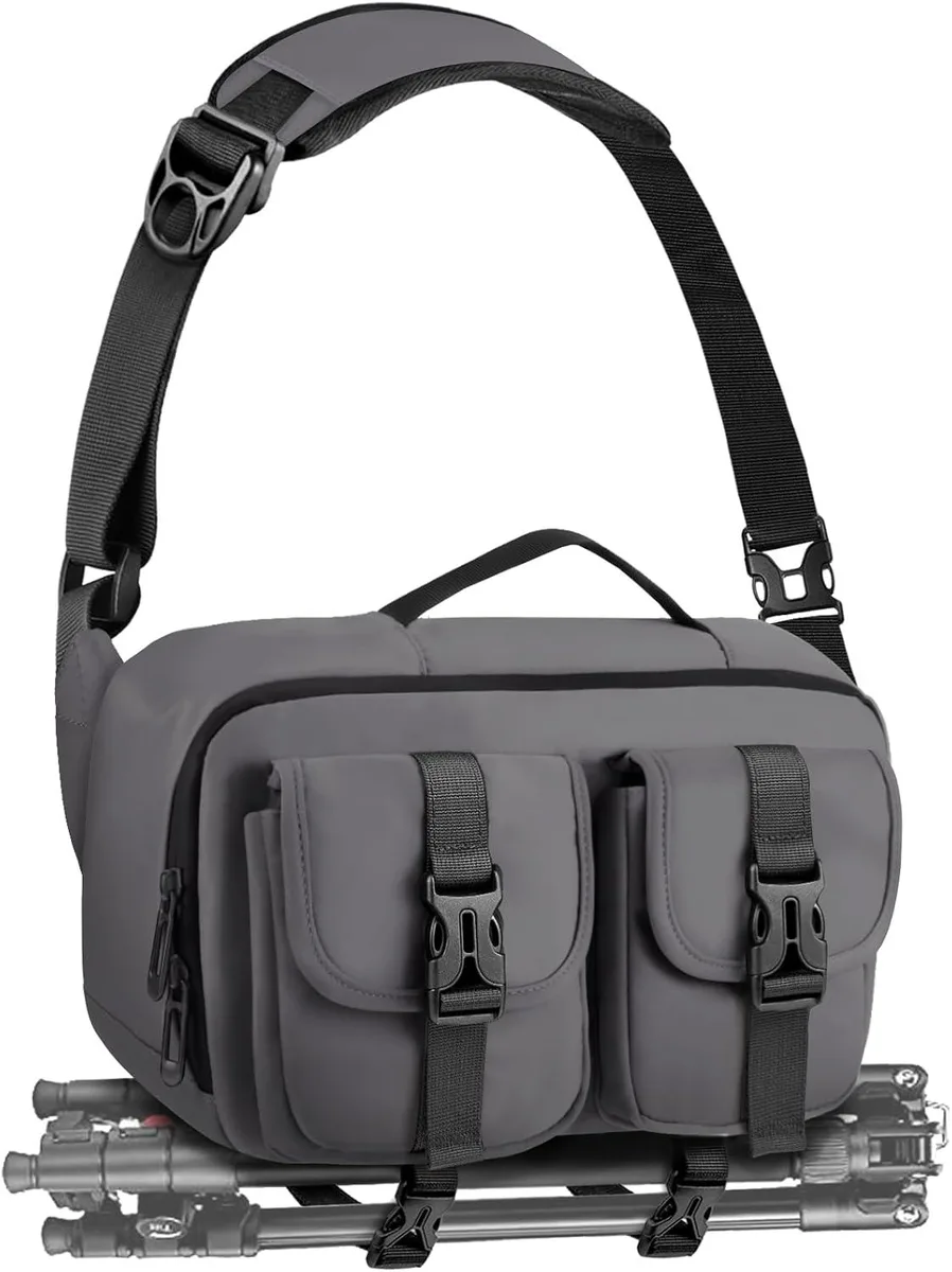BFKK BFKK Camera Sling Bag Grey 12.6x5.1x7.8in — product photo