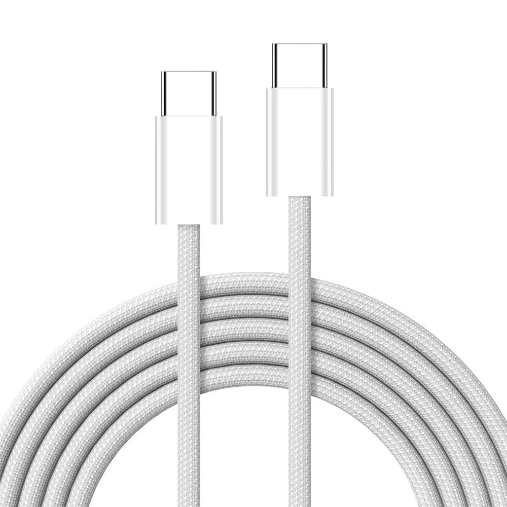 Fervit Fervit USB-C Male to Male 27W 65W 480Mbps White Sleeve 20cm — product photo