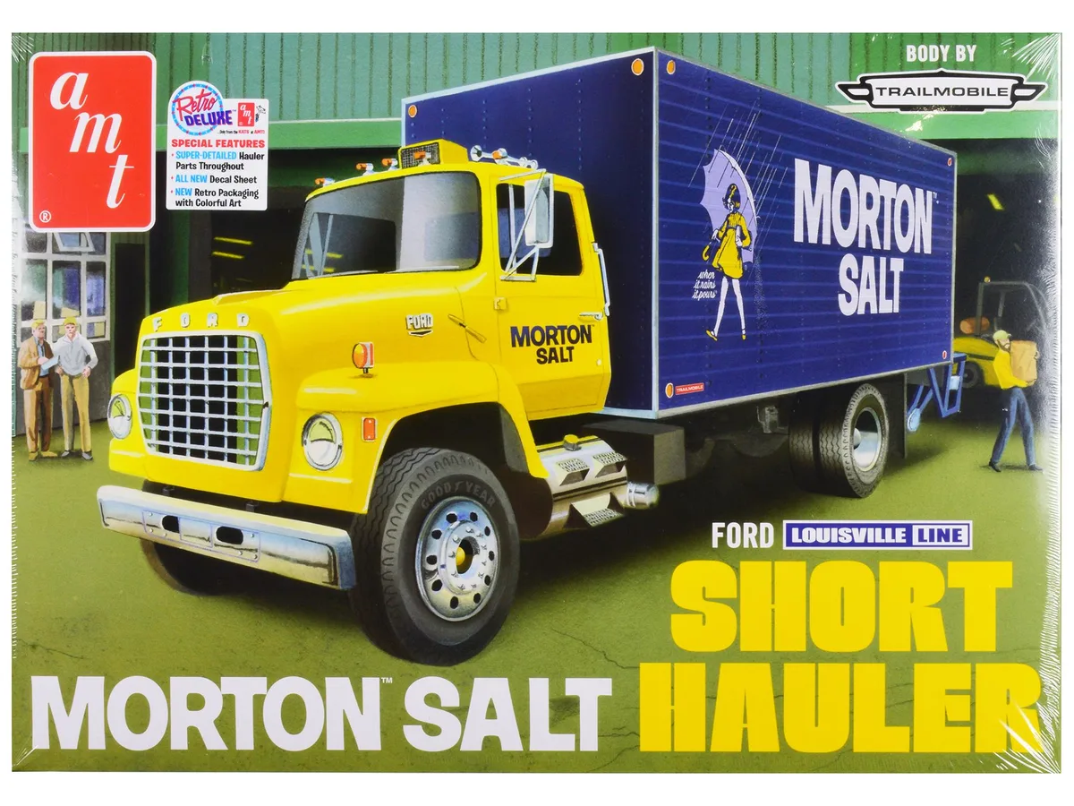 AMT AMT AMT1424 1/25 Scale Ford Louisville Morton Salt Truck Model Kit 286 Parts — product photo