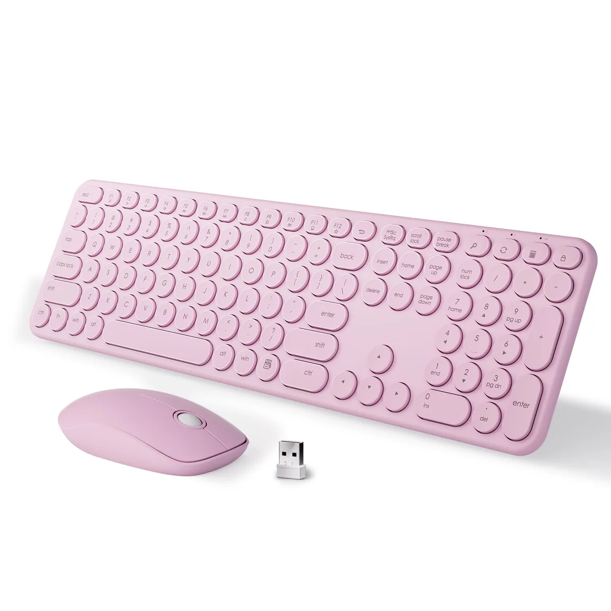 GSM Outdoors GSM Outdoors Wireless Keyboard Mouse Combo 2 in 1 Accessory Pink — product photo