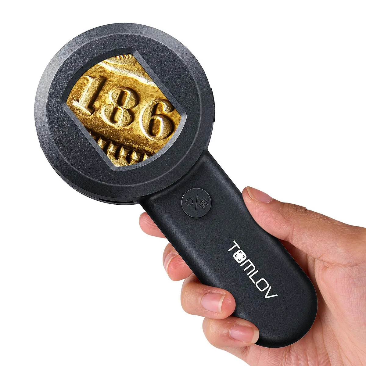 Black handheld digital microscope with 2-inch LCD screen, 12 pack
