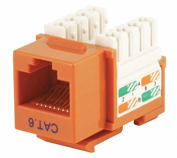 Monoprice Inc. Monoprice 105382 Cat6 Keystone Jack 22-24AWG Orange — product photo