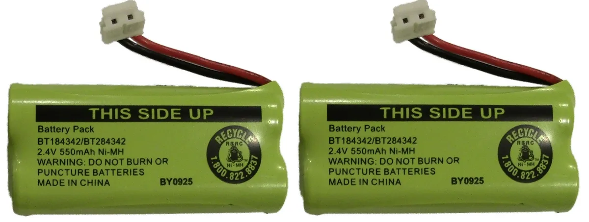 AT&amp;T AT&amp;T BT184342 / BT284342 2.4V 550mAh Ni-MH telephone accessory 2-Pack — product photo