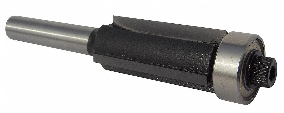 Silver 1/2 inch flush trim router bit with carbide tips