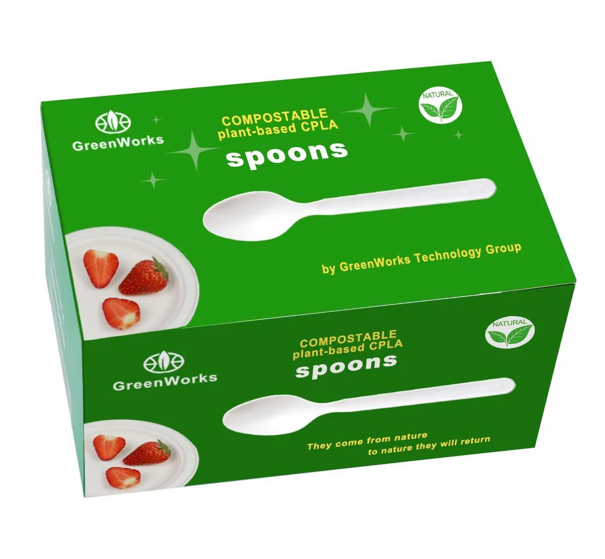 Black 24-piece cutlery set in a rectangular box