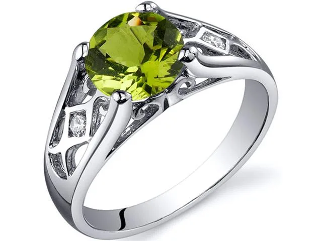 Oravo Oravo Cathedral Design Peridot Solitaire Ring Sterling Silver 1.25ct Size 8 — product photo