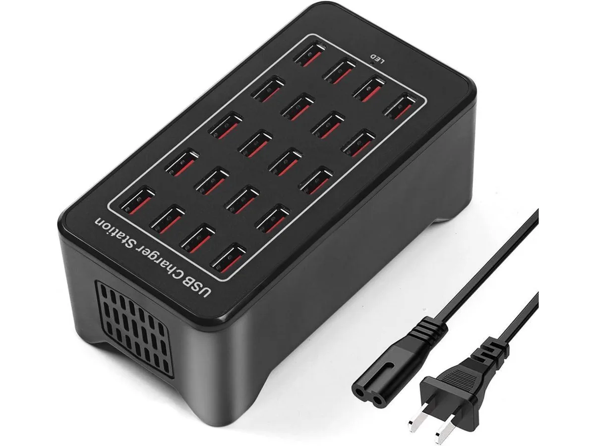 IXJYLCPC IXJYLCPC 20-port USB 3.0 charging station 100W black — product photo