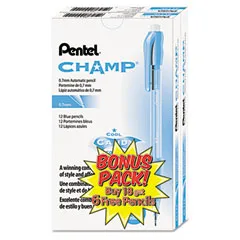 Pentel of America, Ltd. Pentel of America, Ltd. AL17CSWUS Champ Mechanical Pencil .70 mm Blue Barrel 24 Pack — product photo