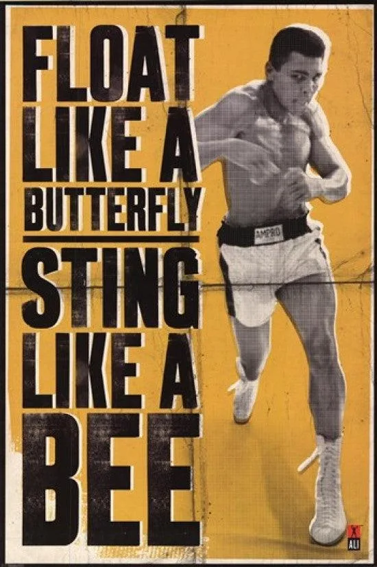Poster print 22 by 34 inches featuring Muhammad Ali quote