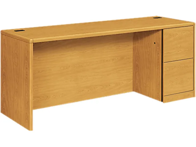 HON HON 10707RCC 10700 Series Right Pedestal Credenza 72w x 24d x 29h Harvest office furniture — product photo