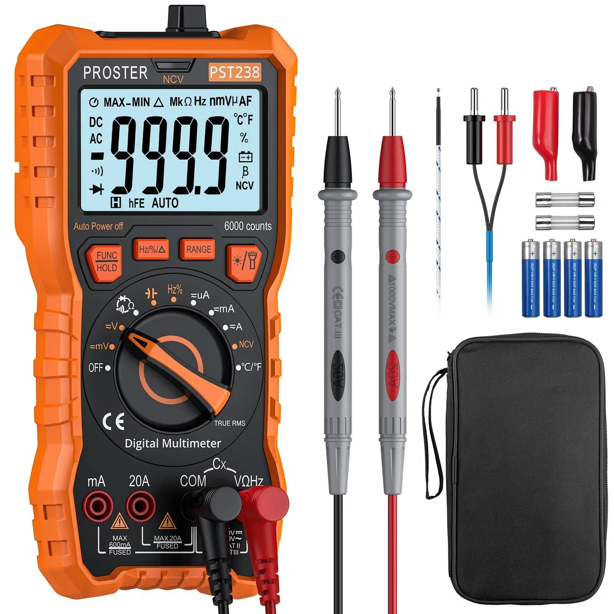 KEHIPI KEHIPI Digital Multimeter 6000 Count TRMS Auto Range NCV Detector Electrical System Tool — product photo