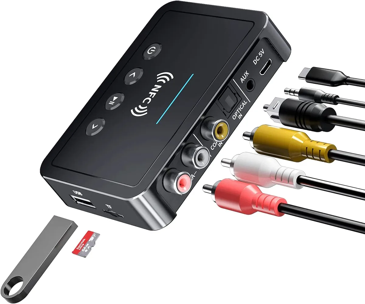 Hitoor Hitoor Q1176_B Bluetooth 5.0 Transmitter Receiver with NFC — product photo