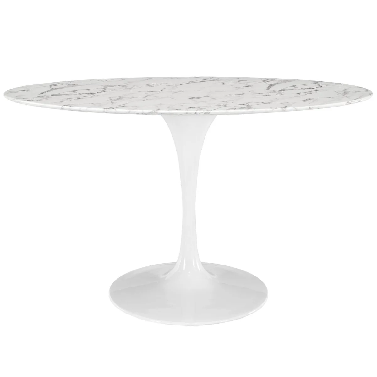 Modway Furniture Modway Furniture Lippa 54" Oval Artificial Marble Dining Table White — product photo