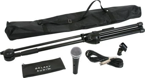 Galaxy Audio RT-66SXD microphone kit with stand, clip, 15' XLR cable and travel bag