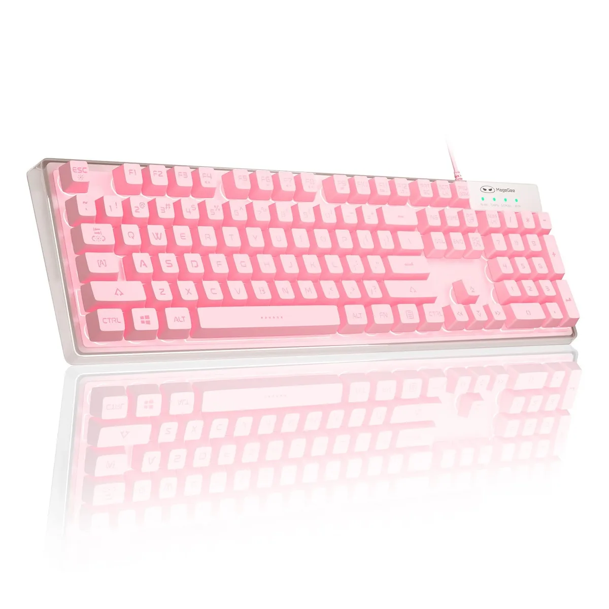  MageGee K1 104-key wired gaming keyboard pink — product photo